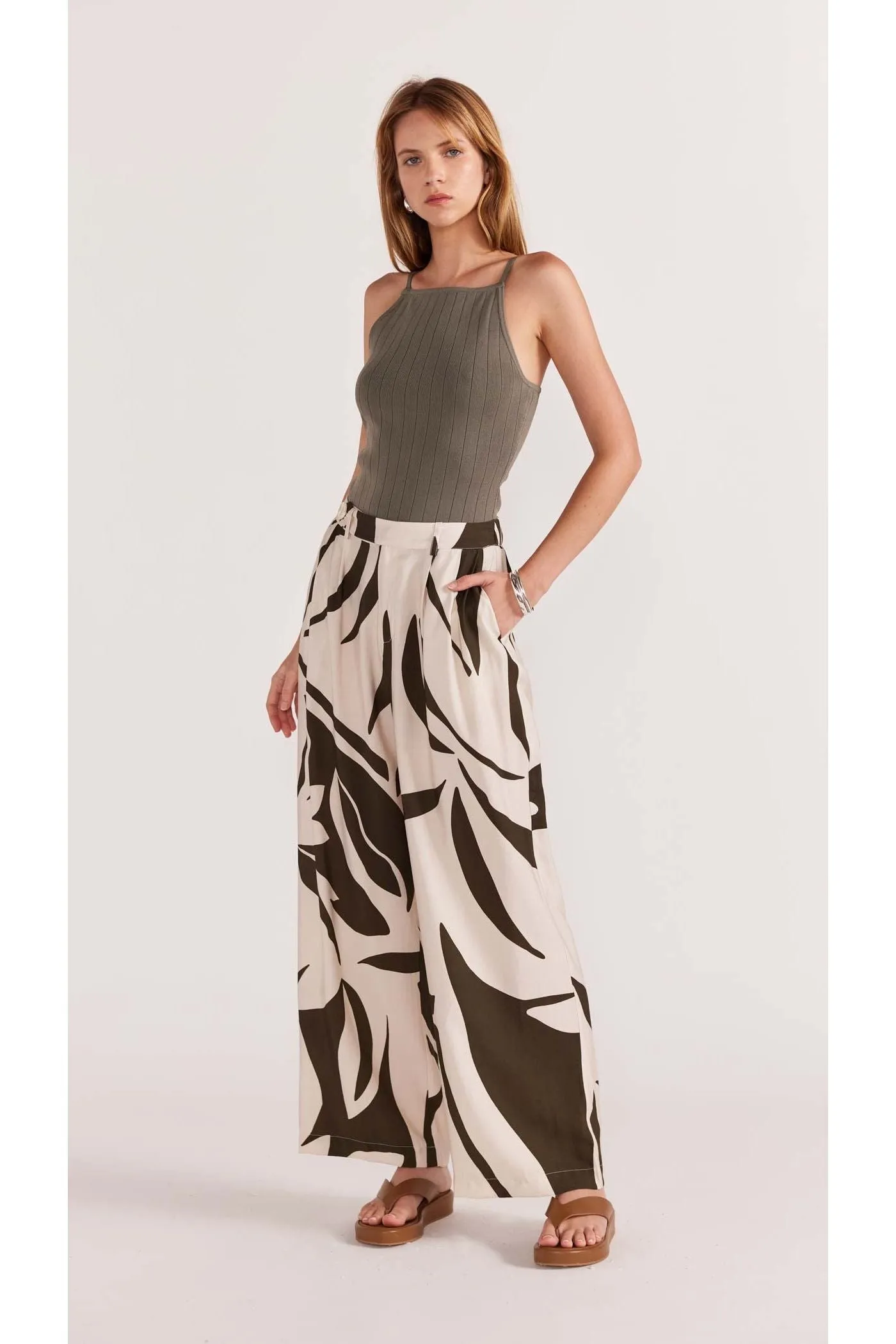 Acacia Wide Leg Pants | Olive