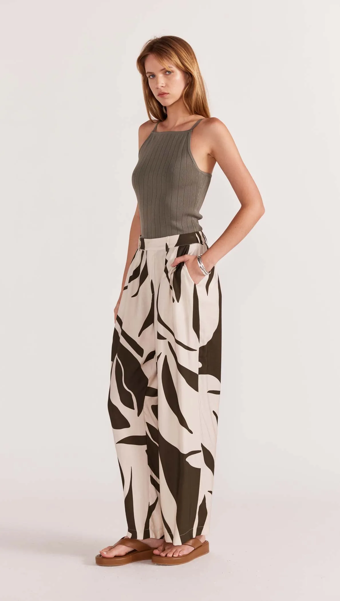 Acacia Wide Leg Pants | Olive