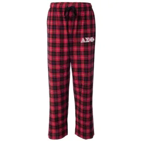 Alpha Sig Red Plaid Flannel Pants