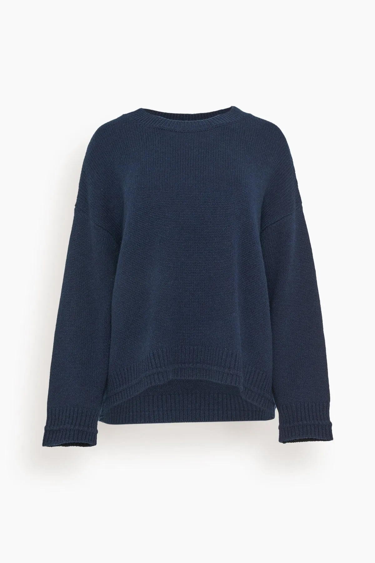 Alston Boyfriend Crewneck in Midnight Navy