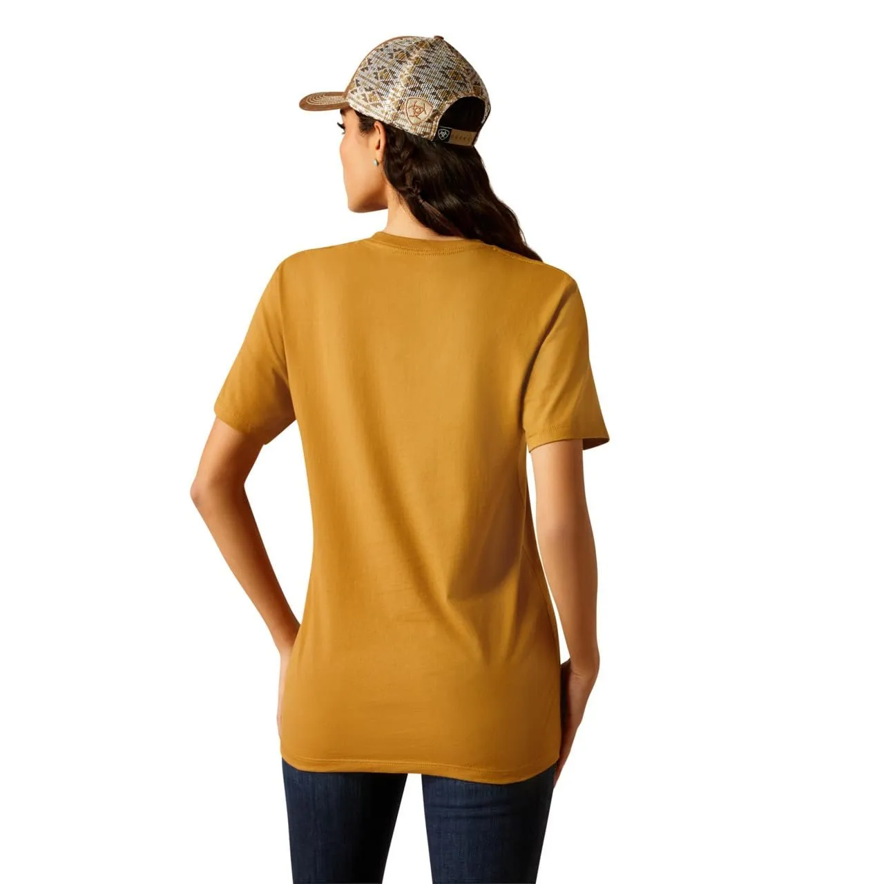 Ariat Women's Longhorn Brand T-Shirt, Harvest Gold