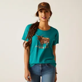 Ariat Womens Longhorn Watercolour T-Shirt