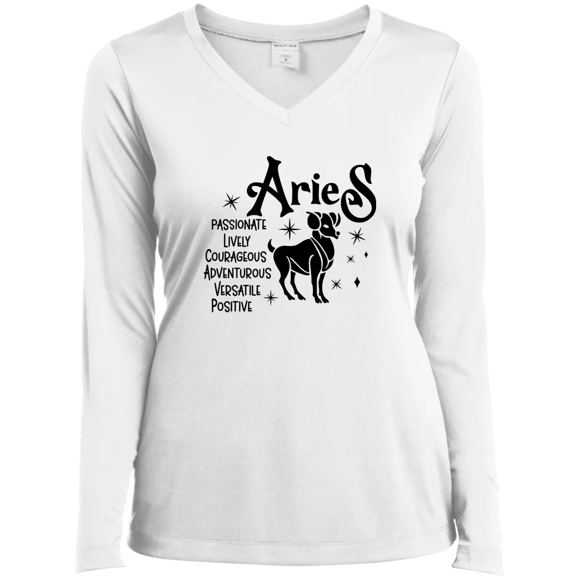 Aries Ladies’ Long Sleeve Performance V-Neck Tee