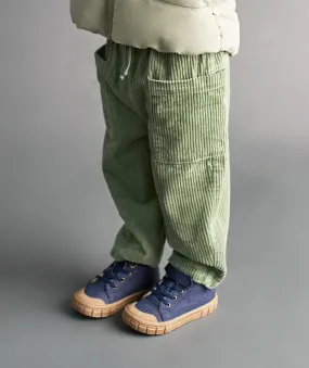 Barrel Leg Cord Trouser -  Hedge Green