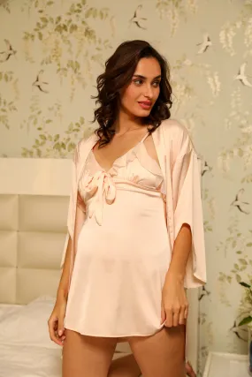 Body soft Satin Nightgown set