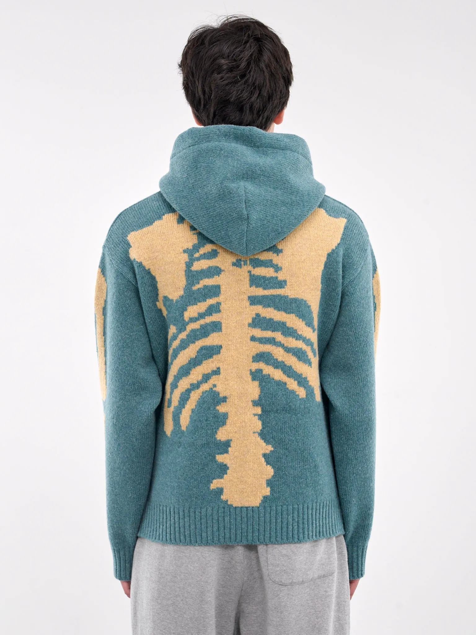 Bone Knit Hoodie (K2410KN079-SAX-BLUE)