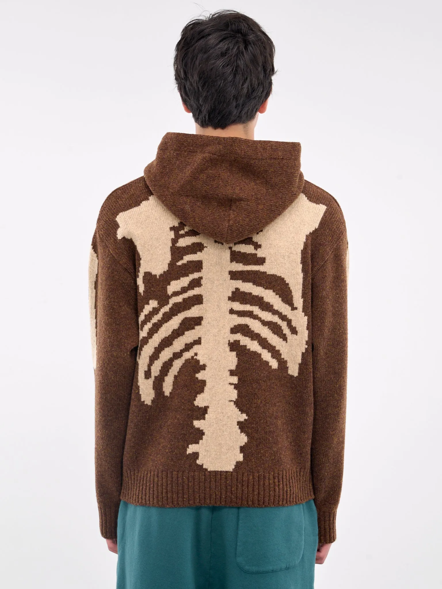 Bone Wool Hoodie (K2410KN079-BROWN)