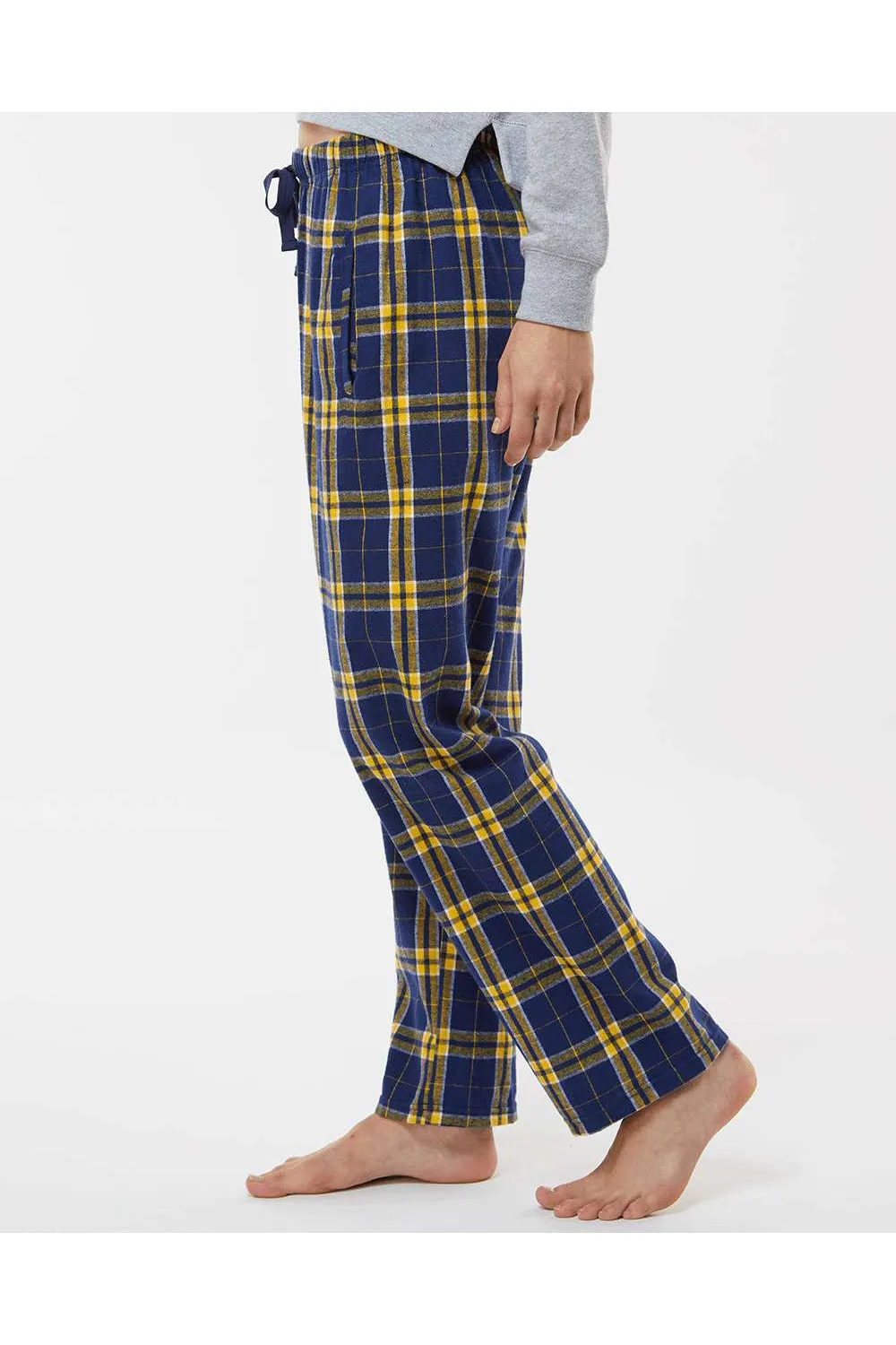 Boxercraft Womens Haley Flannel Pants w/ Pockets - Navy Blue/Gold