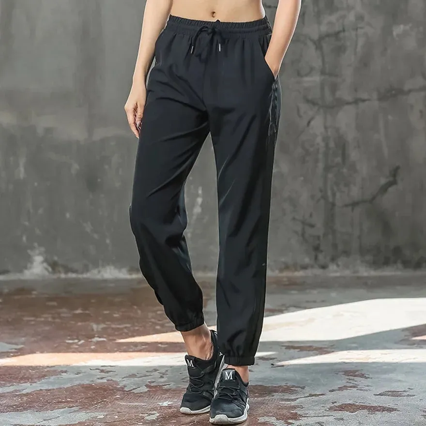 Breathable Drawstring Straight Leg Sweatpants