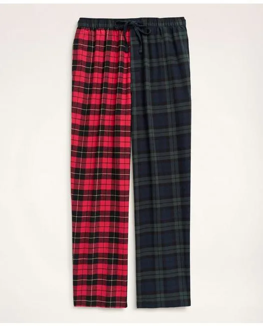 Brooks Brothers Men's Cotton Flannel Fun Tartan Lounge Pants Multicolor