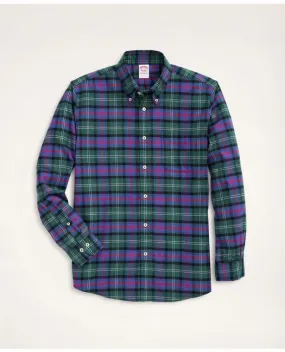 Brooks Brothers Men's Madison Relaxed-Fit Portuguese Flannel Shirt Green