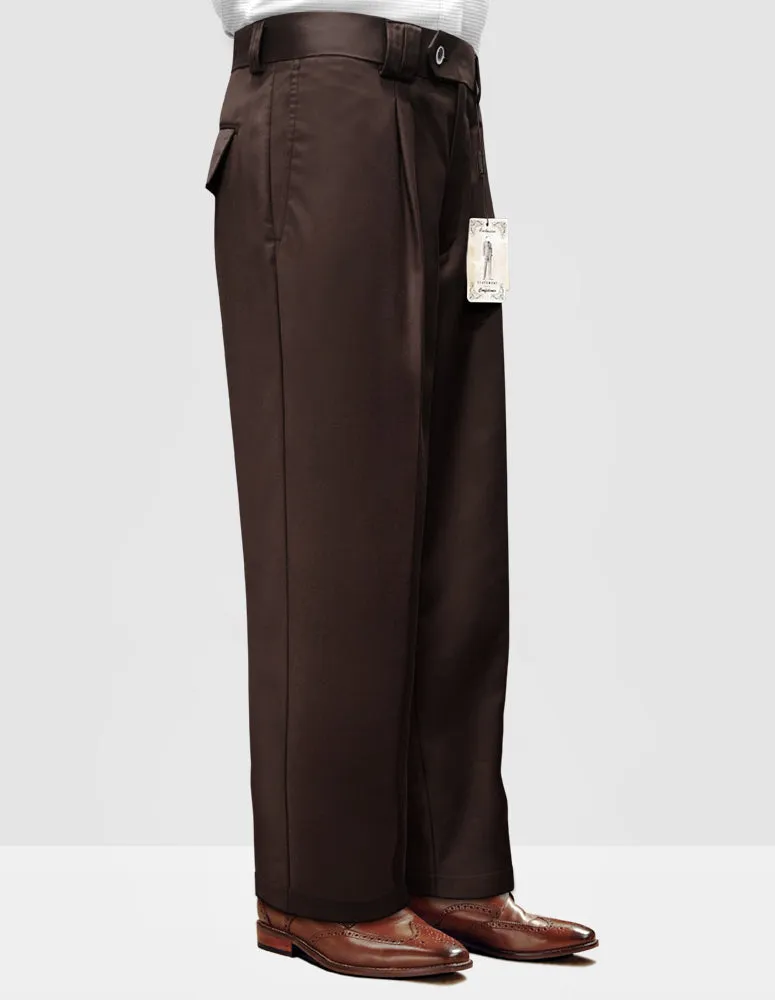 BROWN WIDE LEG DRESS PANTS