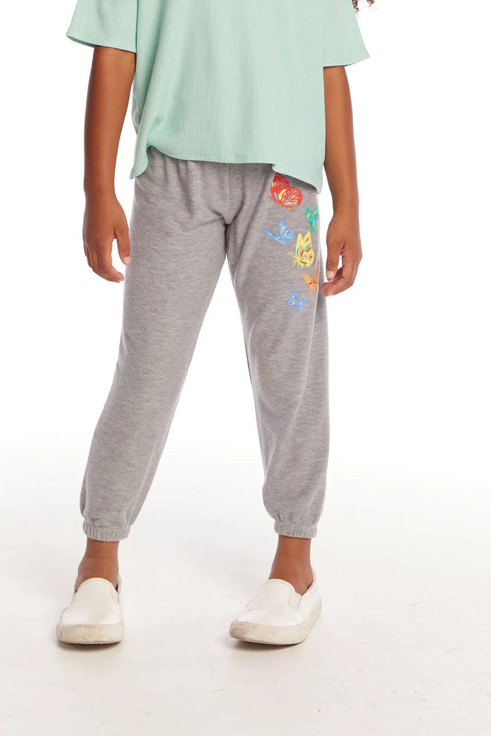 Butterflies Girls Cozy Knit Sweatpant