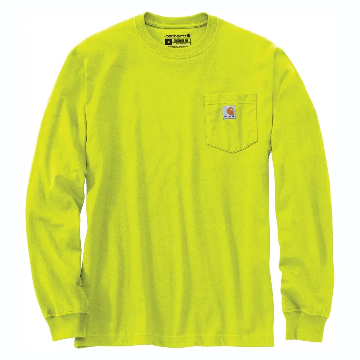 Carhartt Enhanced Visibility Loose Fit Heavyweight Long Sleeve Pocket Hi-Vis T-Shirt