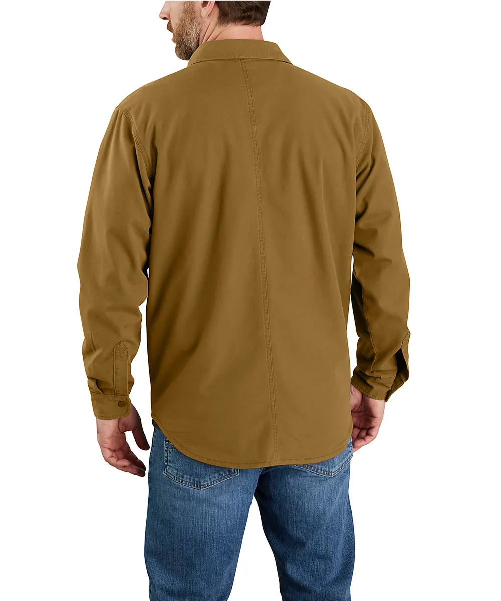 Carhartt Men's Canvas Fleece Lined Shirt Jacket - Oak Brown