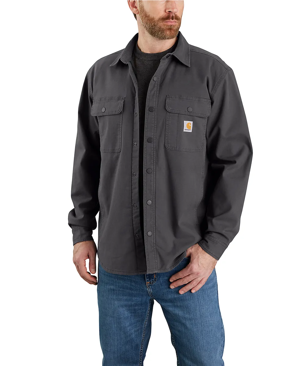 Carhartt Men's Canvas Fleece Lined Shirt Jacket - Shadow