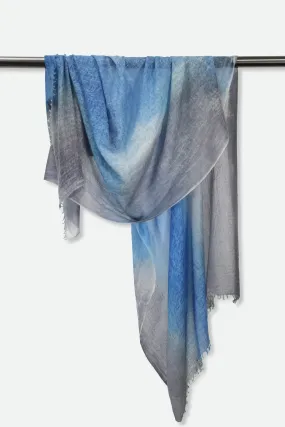 CHARCOAL MAVI SCARF IN HAND DYED CASHMERE