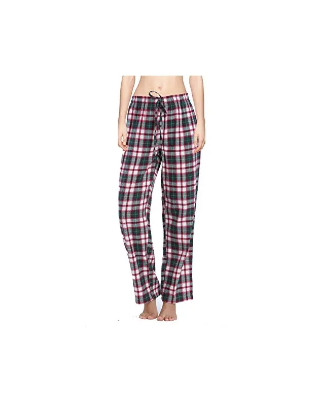 CYZ Women's 100% Cotton Super Soft Flannel Plaid Pajama/Lounge Pants