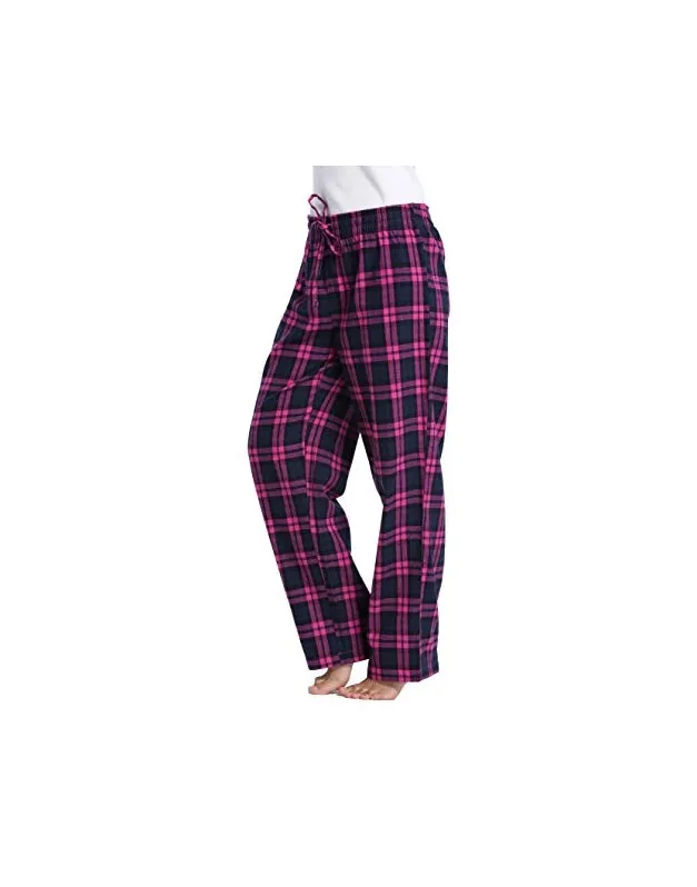 CYZ Women's 100% Cotton Super Soft Flannel Plaid Pajama/Lounge Pants