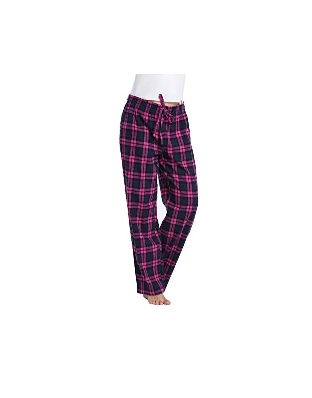 CYZ Women's 100% Cotton Super Soft Flannel Plaid Pajama/Lounge Pants