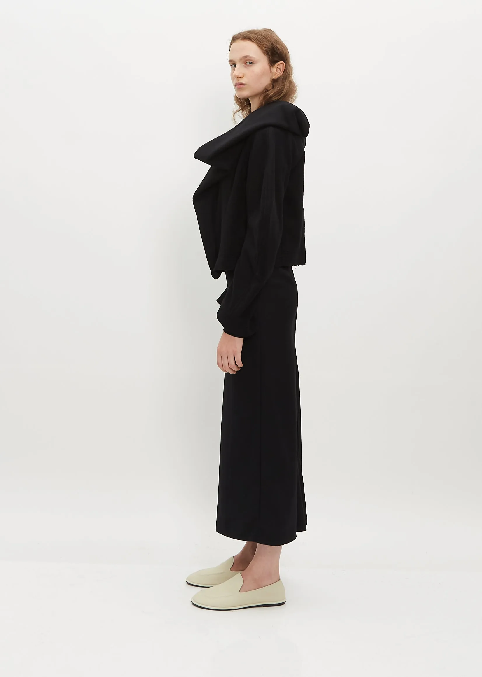 Draped Collar Short Jacket