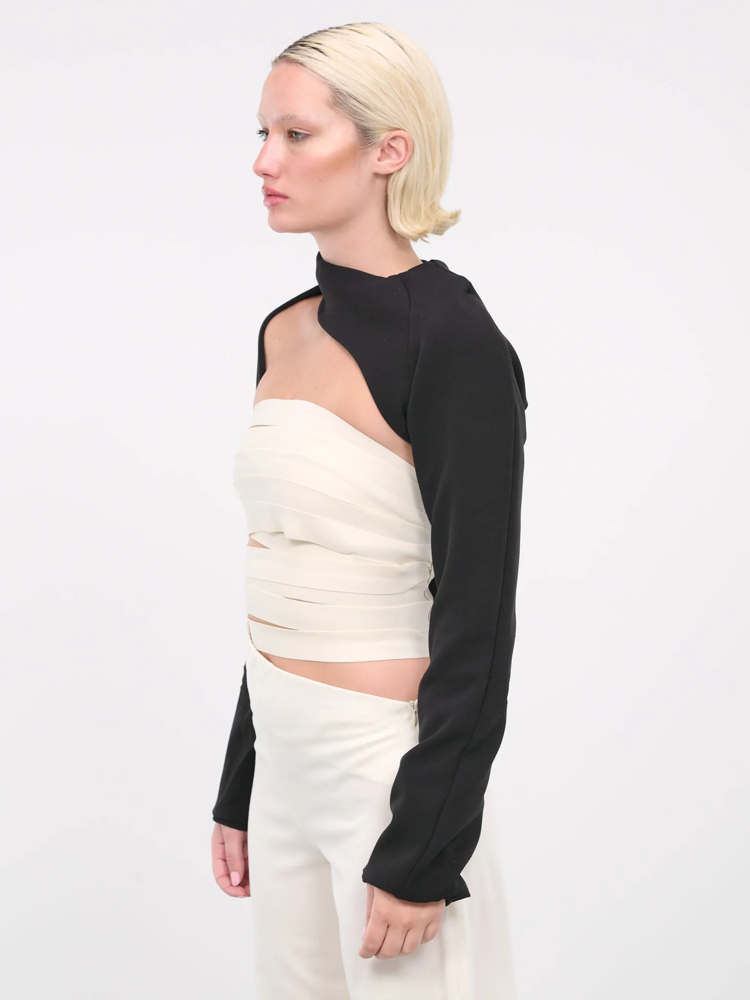 Draped Scarf Bolero (JA-B01-BLACK)