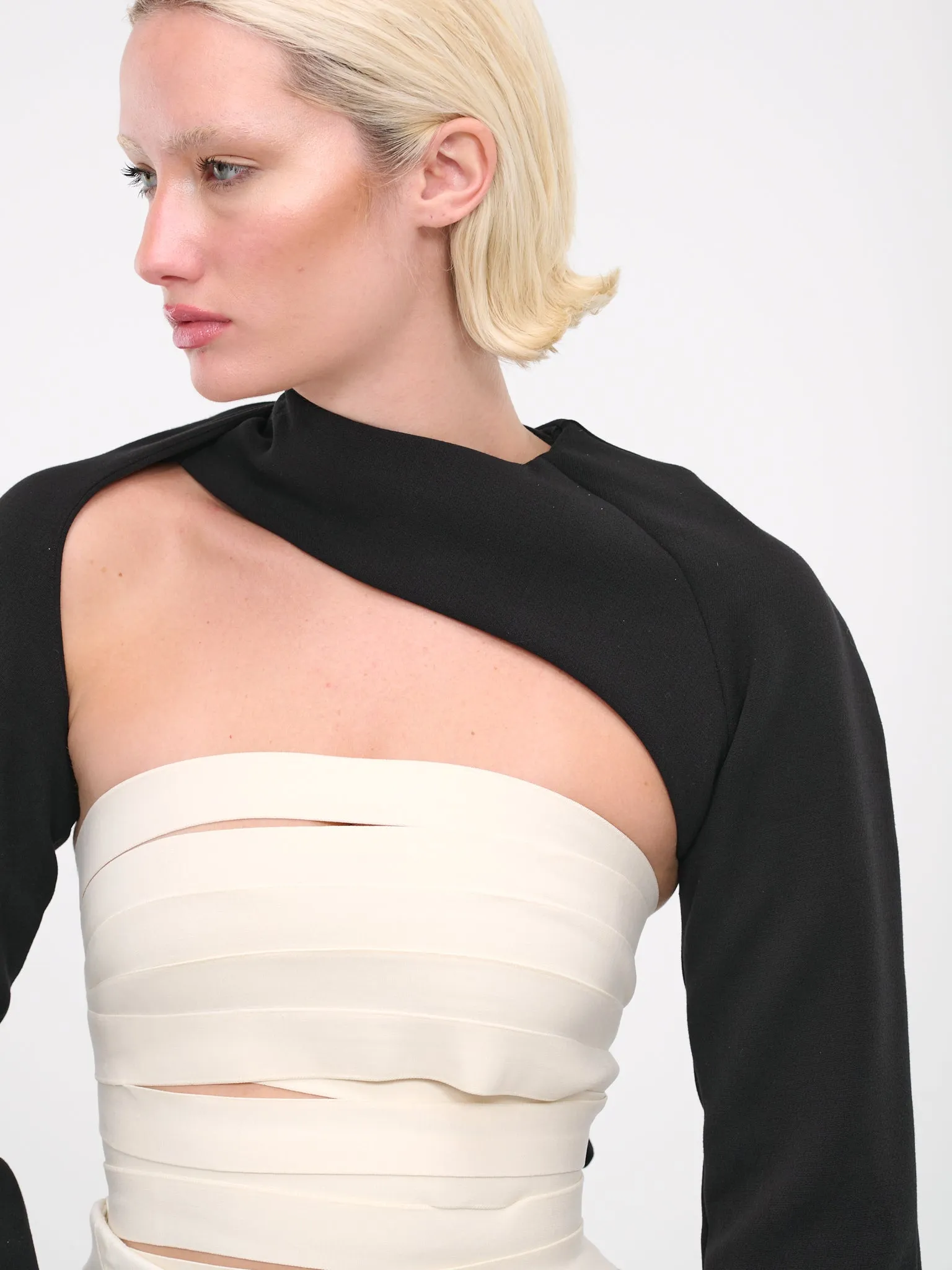 Draped Scarf Bolero (JA-B01-BLACK)