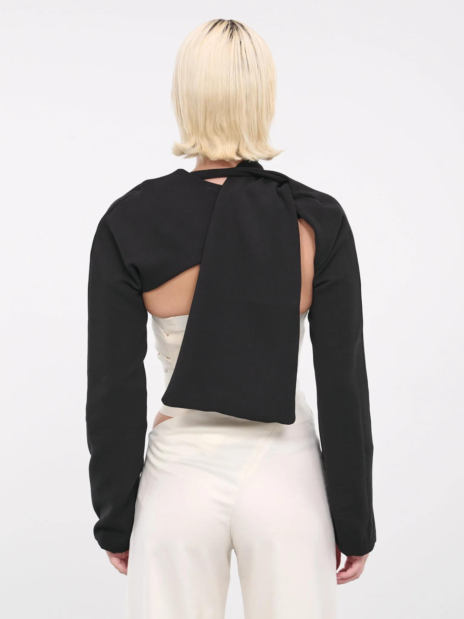 Draped Scarf Bolero (JA-B01-BLACK)