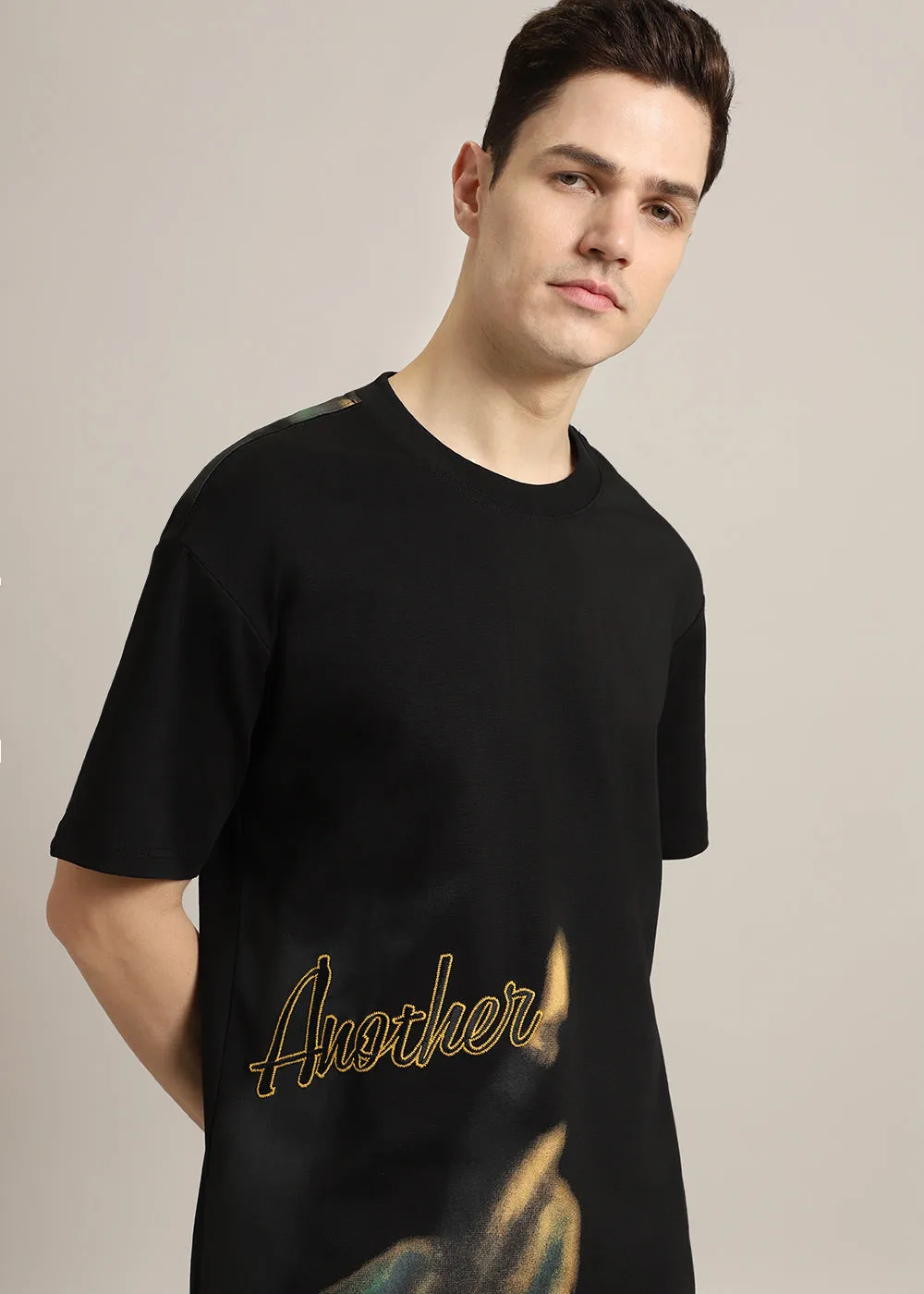 Fontastic Black Oversized T-shirt