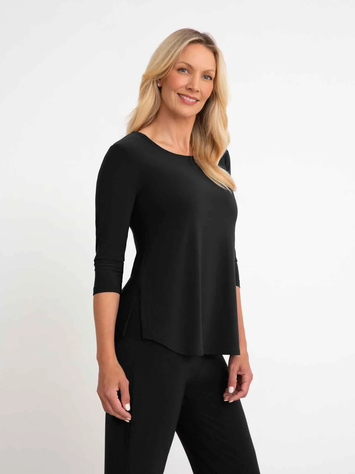 Go To Classic T Relax, 3/4 Sleeve, Black