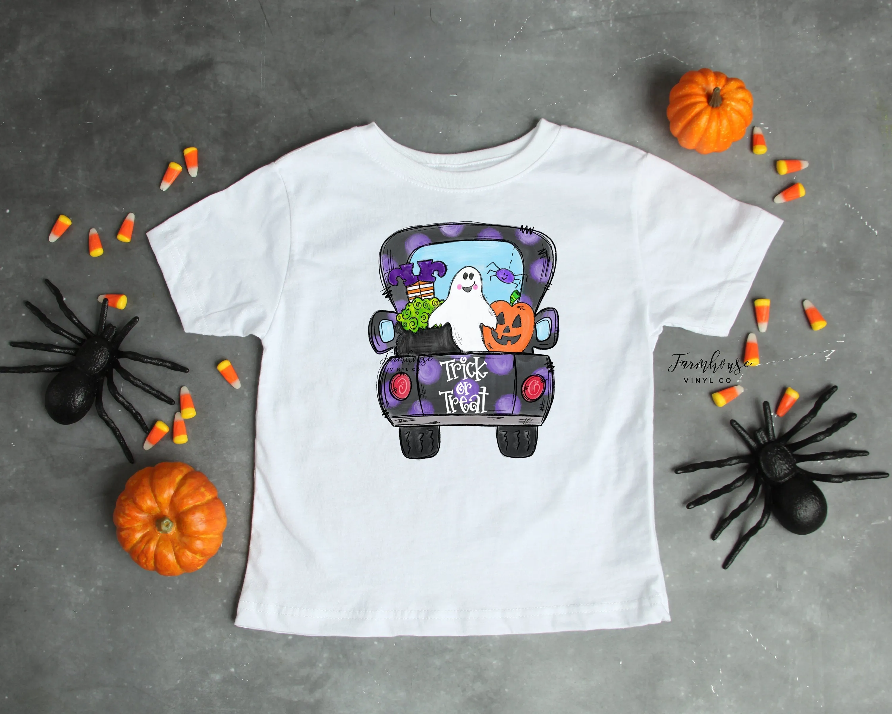 Halloween Cat Ghost Kid Shirt