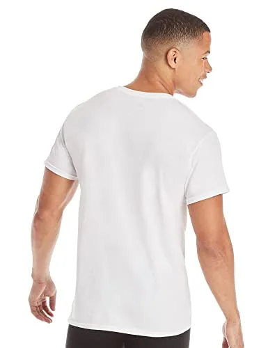 Hanes Men Hanes Men's Cotton Undershirt, Moisture-Wicking Crew Tee Undershirts, Multi-Packs Available