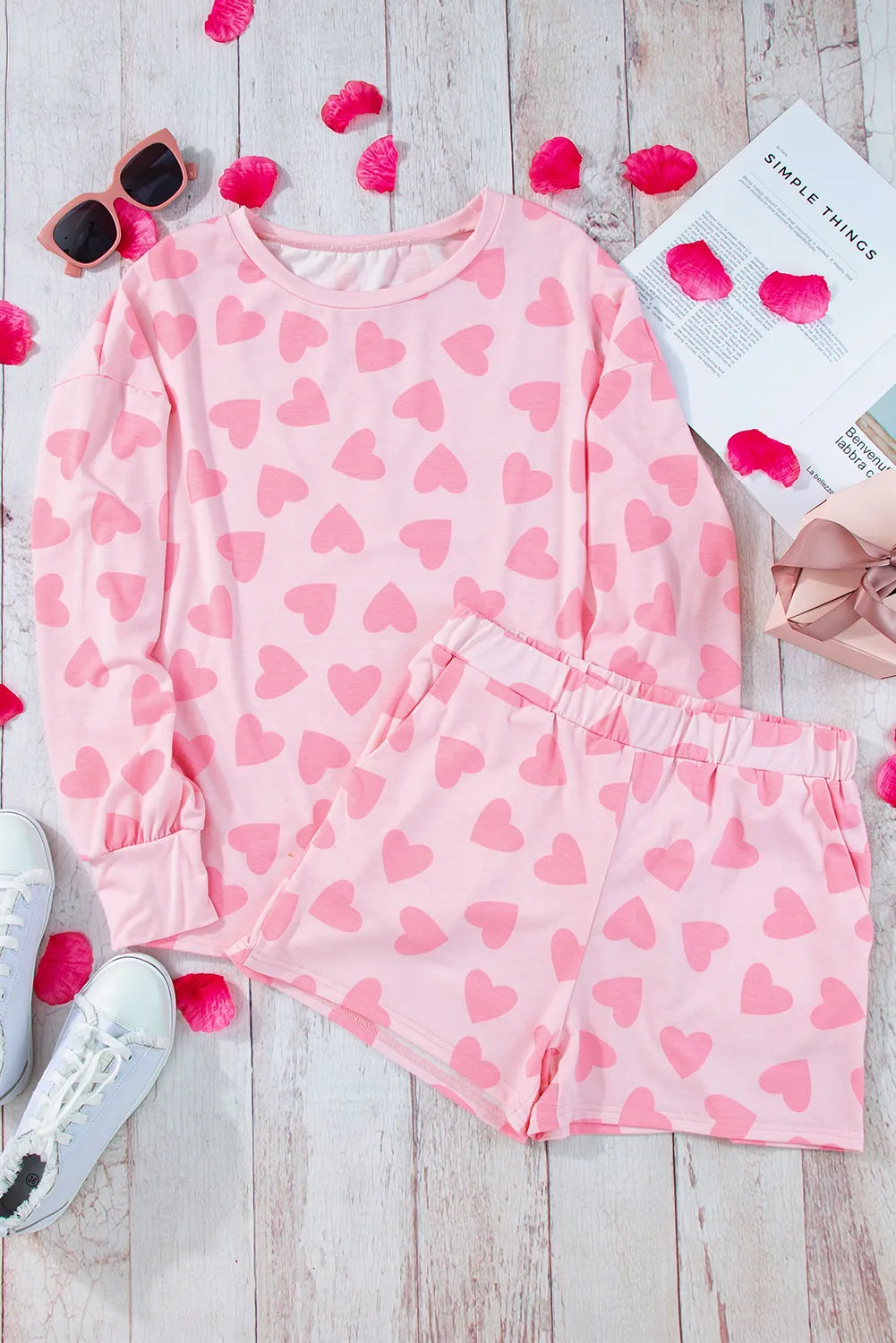 Hearts Loungewear Set