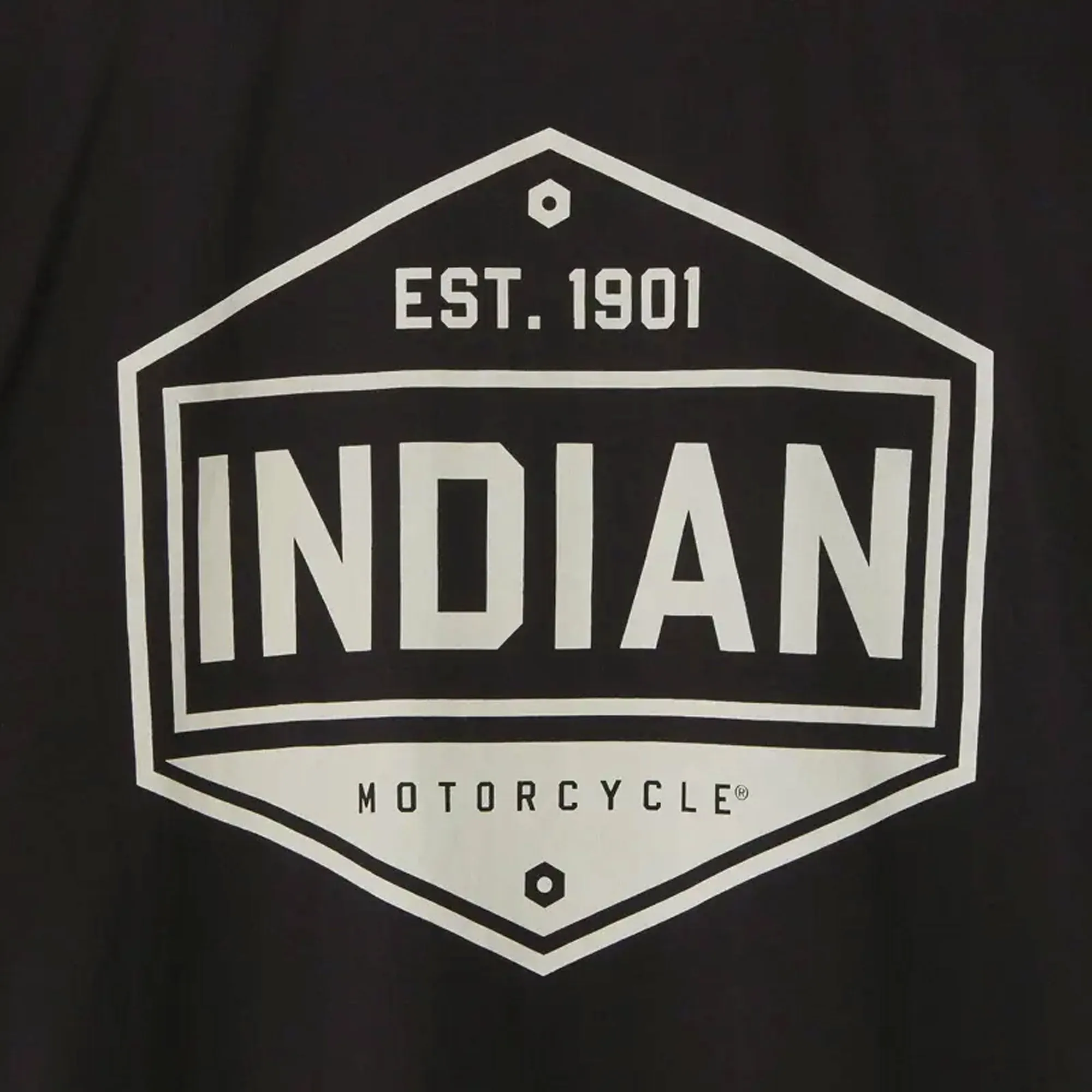 Indian Motorcycle Mens Hexagon Graphic T-Shirt Black