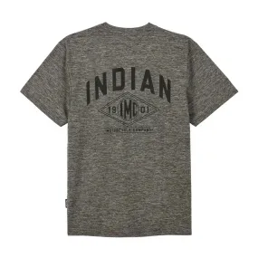 Indian Motorcycle  Mens IMC 1901 Block T-Shirt Tee Lightweight Comfortable Grey