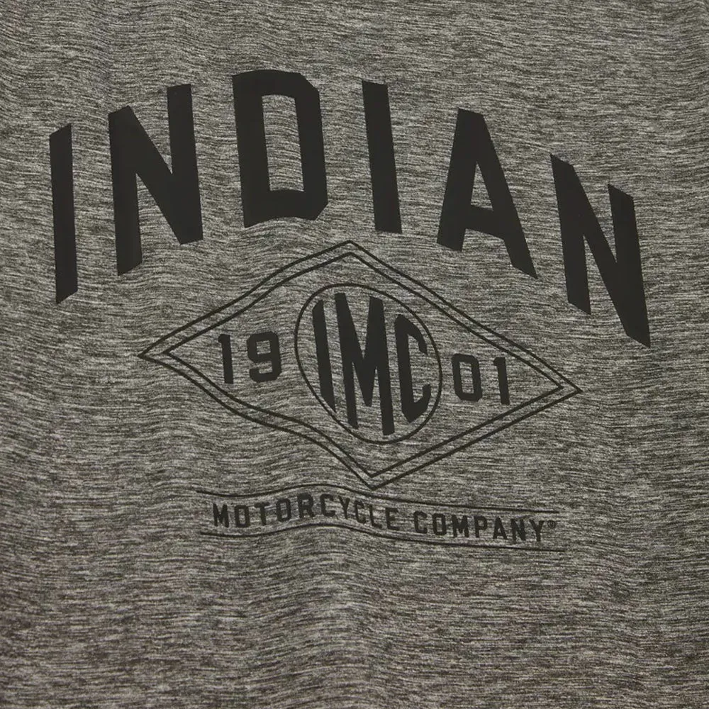 Indian Motorcycle  Mens IMC 1901 Block T-Shirt Tee Lightweight Comfortable Grey