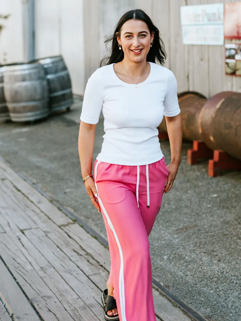 Indiana Wide Leg Pants in Hot Pink