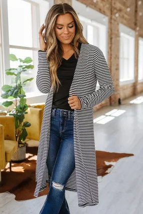 Jemma Striped Long Cardigan | S-XL | PRE ORDER