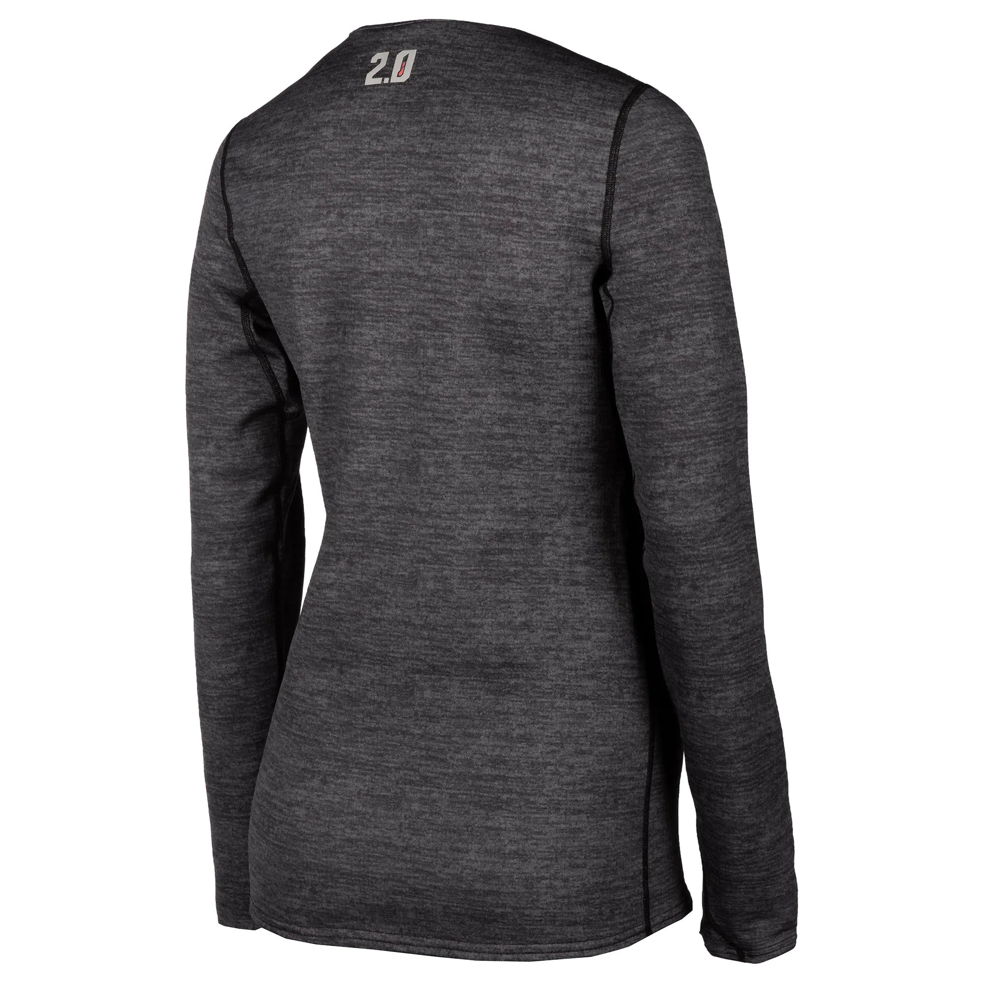 Klim  Womens Solstice Shirt 2.0 Base Layer Moisture Wicking Warm Black Heather