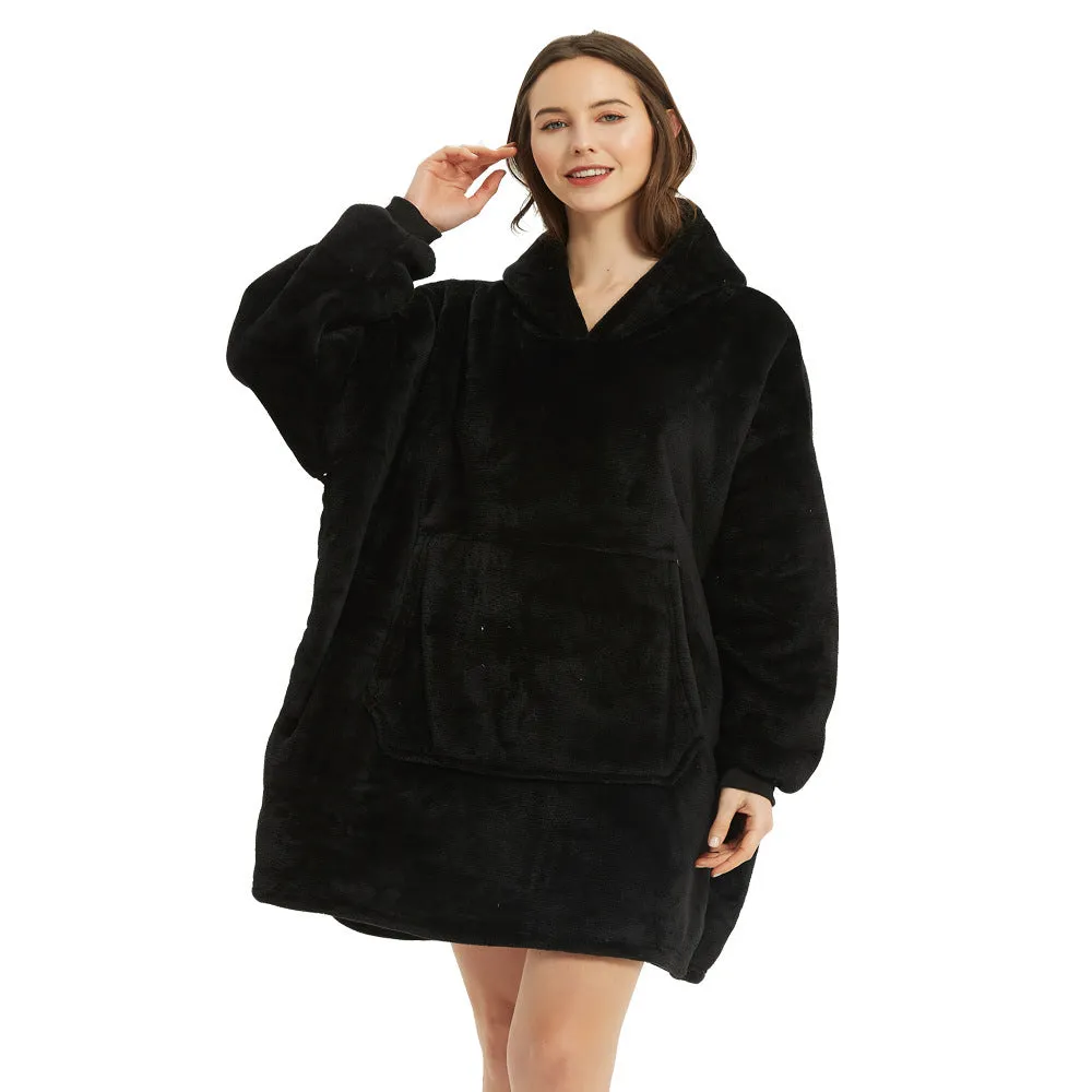 Men And Women Couples Paragraph Fleece Loungewear Robe