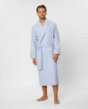 Men's Brushed Cotton Dressing Gown - Aviemore Stripe