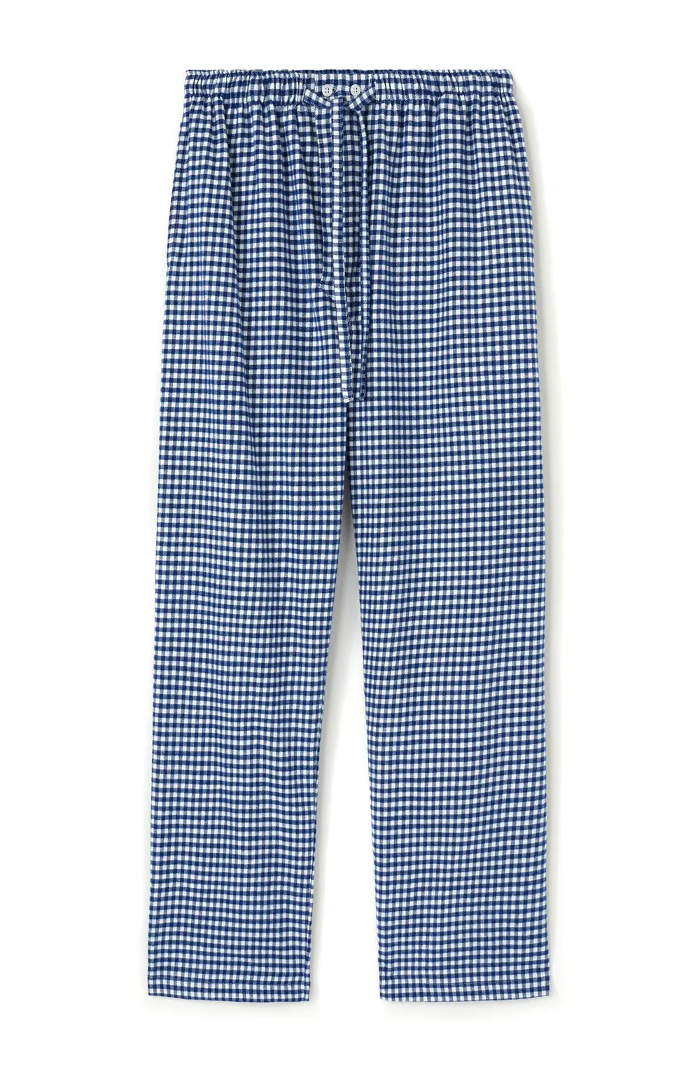 Men's Brushed Cotton Pyjama Trousers - Navy Gingham