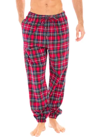 Men's Cotton Flannel Pajama Pants, Winter Joggers