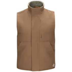 Men's Sherpa Lined Brown Duck Vest VLS2 - Brown Duck