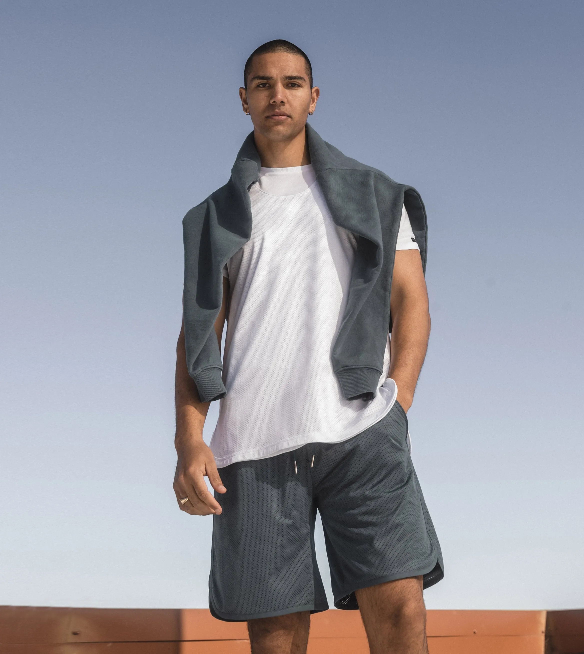 Mesh Basketball Short Dk Aqua