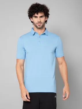 MINIMAL BUZZ SOFT TOUCH POLO T-SHIRT-MAYA BLUE