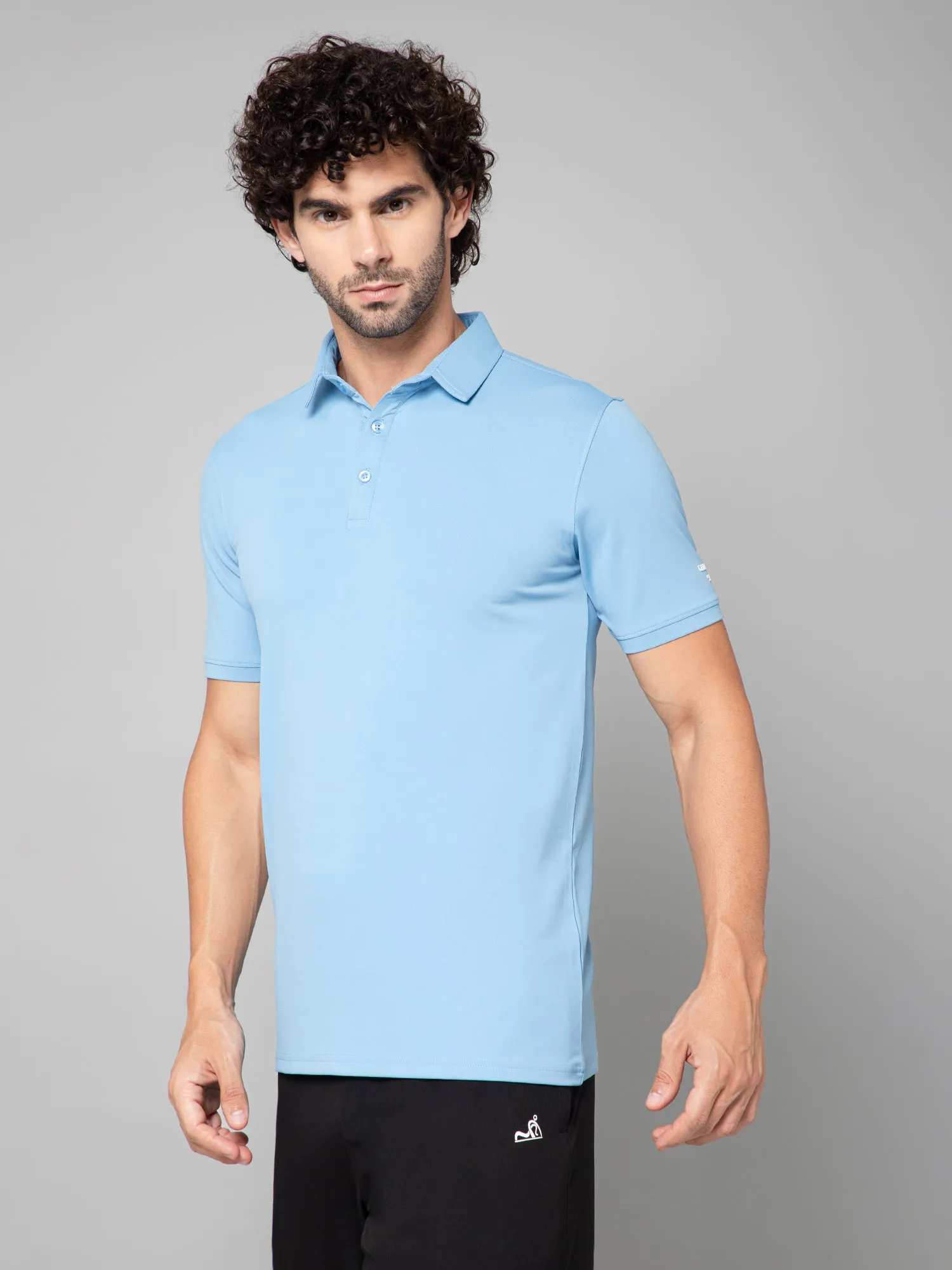 MINIMAL BUZZ SOFT TOUCH POLO T-SHIRT-MAYA BLUE