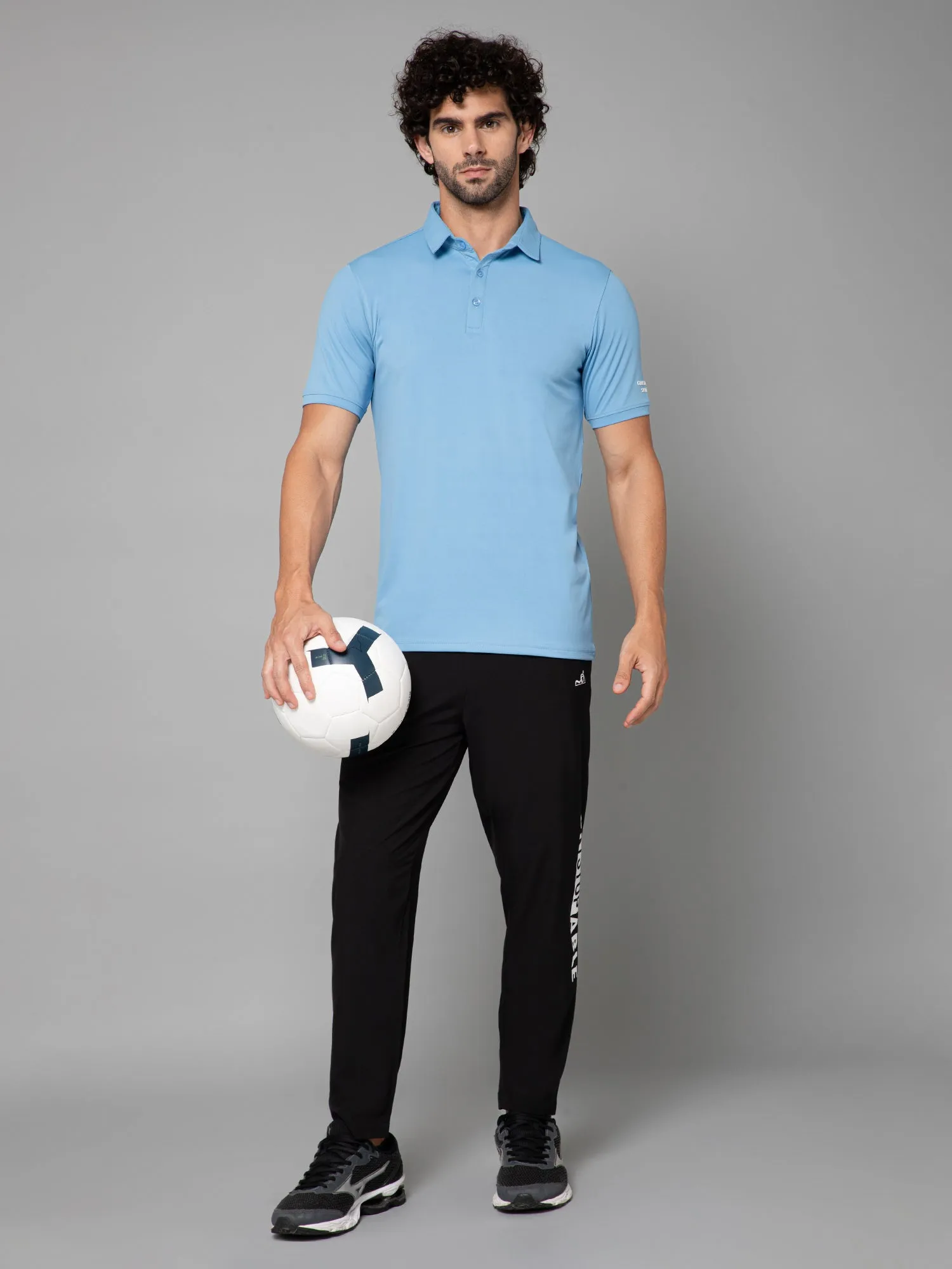 MINIMAL BUZZ SOFT TOUCH POLO T-SHIRT-MAYA BLUE