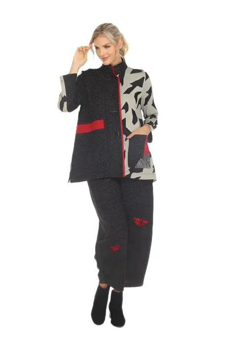 Moonlight Colorblock Animal-Print Pocket Jacket - 3773