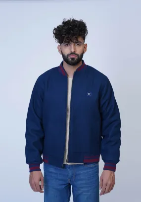 Navy Blue Bomber Jacket